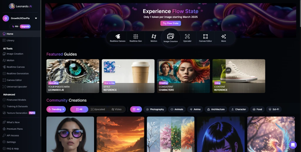 Сайт Leonardo Ai