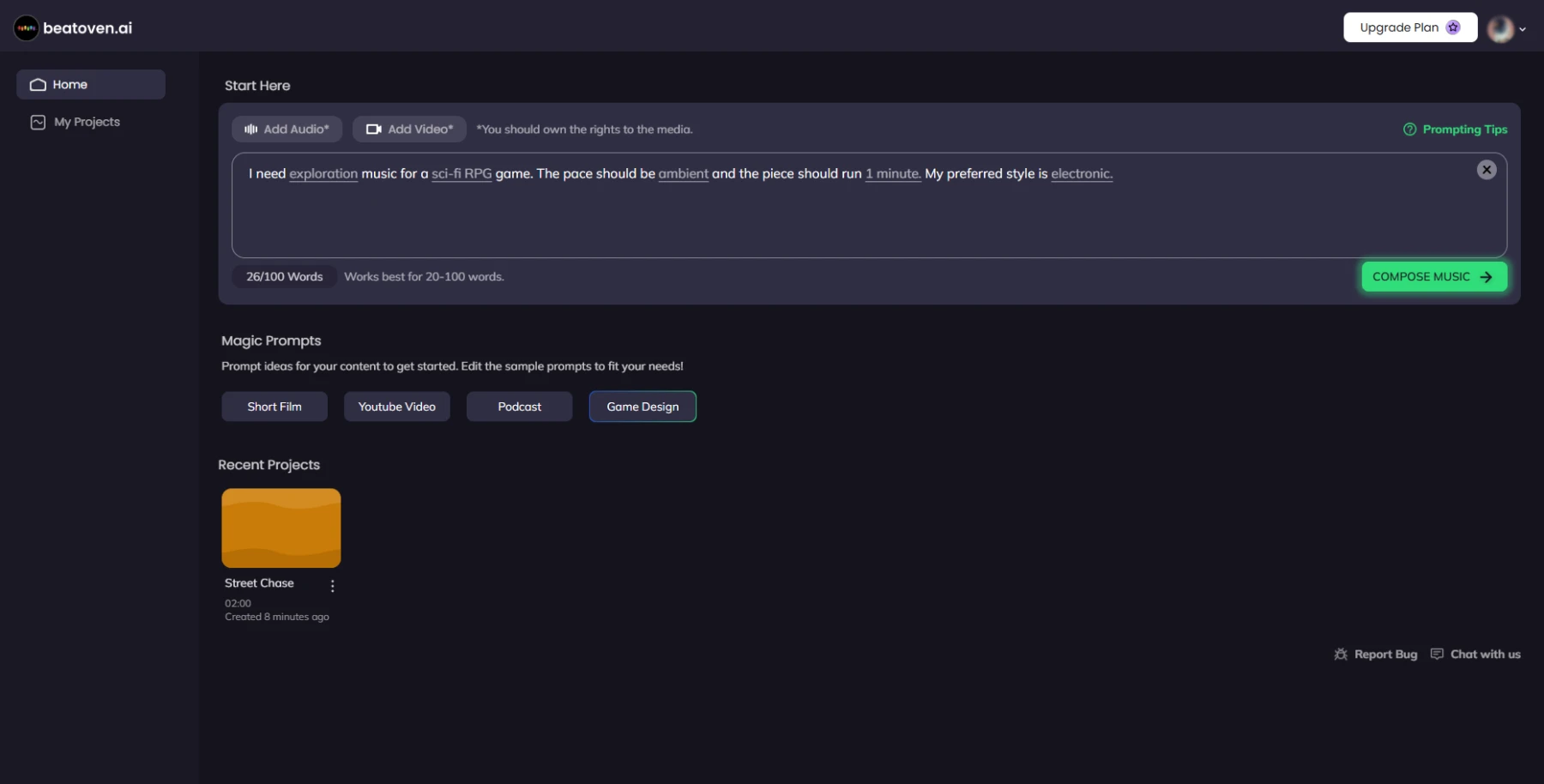 Сайт Beatoven Ai